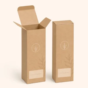 Custom kraft retail boxes for tall retail products with natural kraft packaging design
