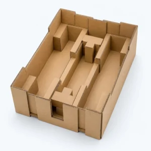 Shipping inserts made from corrugated cardboard with strong inner supports for heavy-duty product packaging