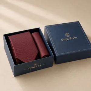 Tie boxes for branded necktie gift sets and retail packaging