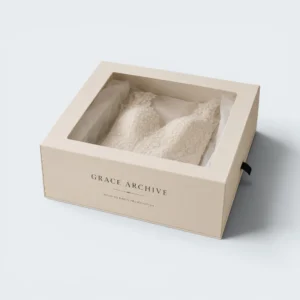 Wedding dress storage boxes with window for bridal gown preservation