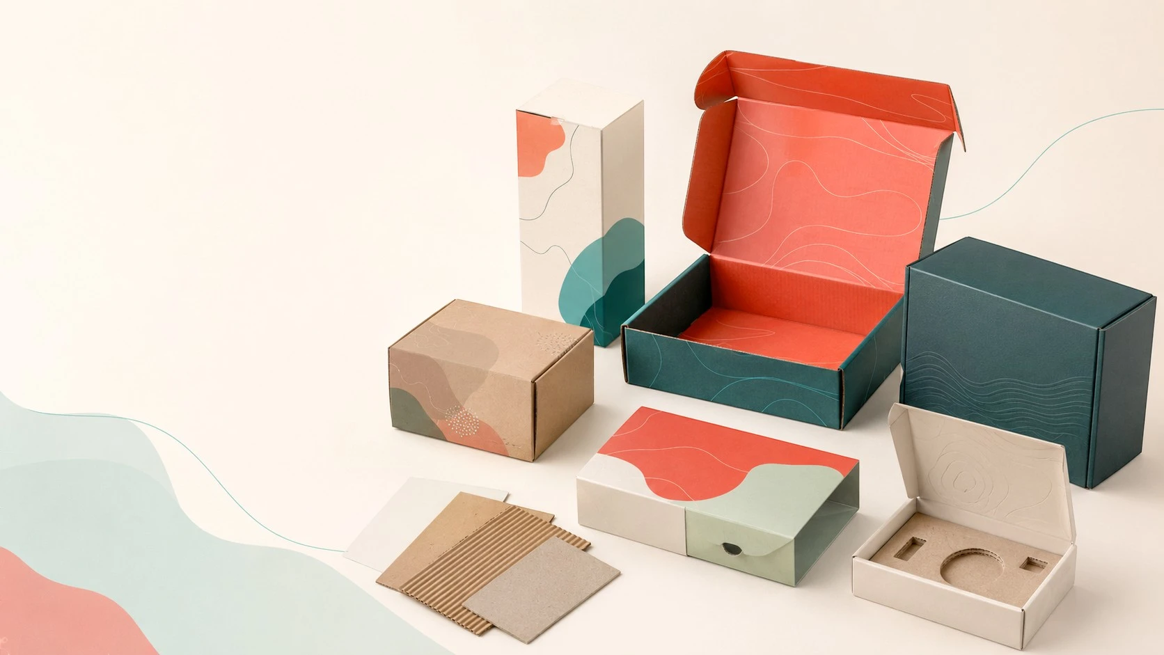 What is custom packaging shown through custom boxes, materials, inserts and printed finishes