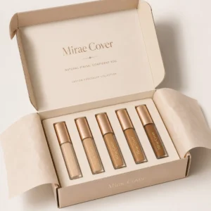 Concealer packaging boxes with inserts for multiple concealer tubes