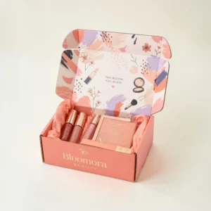 Cosmetic mailer boxes with colorful printed design for makeup packaging