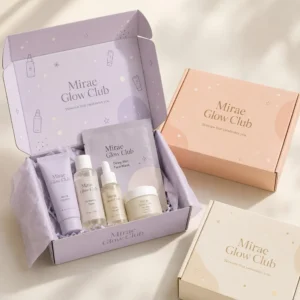 Cosmetic shipping boxes for skincare and beauty subscription packaging