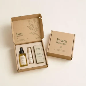 Custom kraft cosmetic mailer boxes for eco friendly skincare packaging