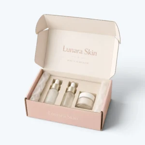 Custom cosmetic shipping boxes with inserts for skincare product packaging