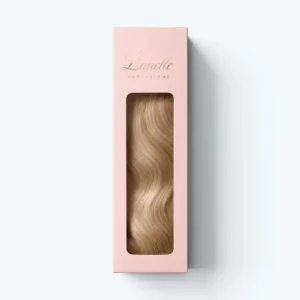 Custom hair extension boxes with window packaging and logo printing for blonde hair extensions