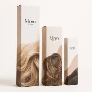 Custom hairspray boxes in multiple sizes with printed hair care packaging design
