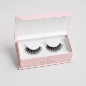 Custom printed eyelash boxes with open tray for false lashes