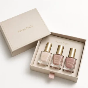 Custom printed nail polish boxes with rigid gift box and bottle inserts