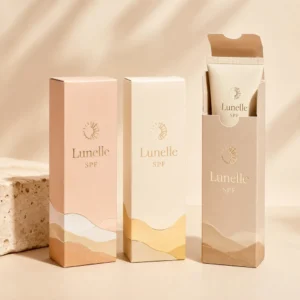 Custom printed sunscreen boxes with logo for skincare and sun care brands
