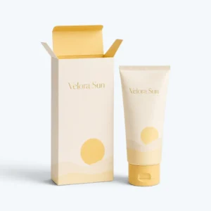 Custom sunscreen boxes with logo printing for sunscreen tube packaging